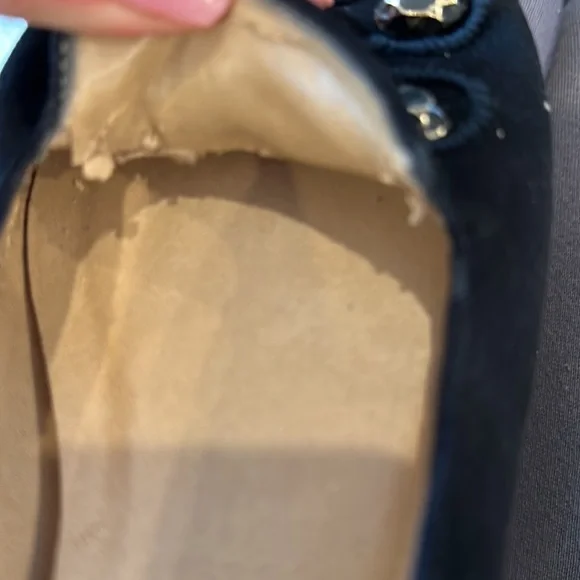 Sesto Meuuci Black Suede Embellished Slip-On Loafers Size 8 - Picture 9 of 12